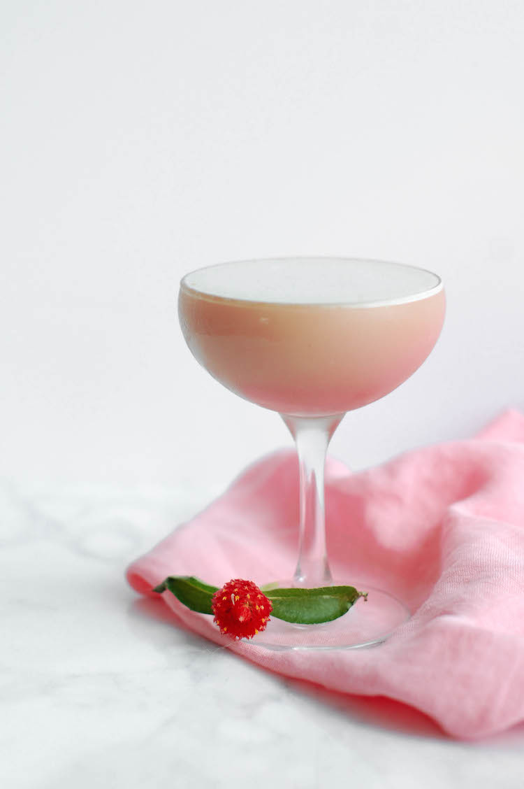 Brown Butter Rhubarb cocktail // Craftandcocktails.co