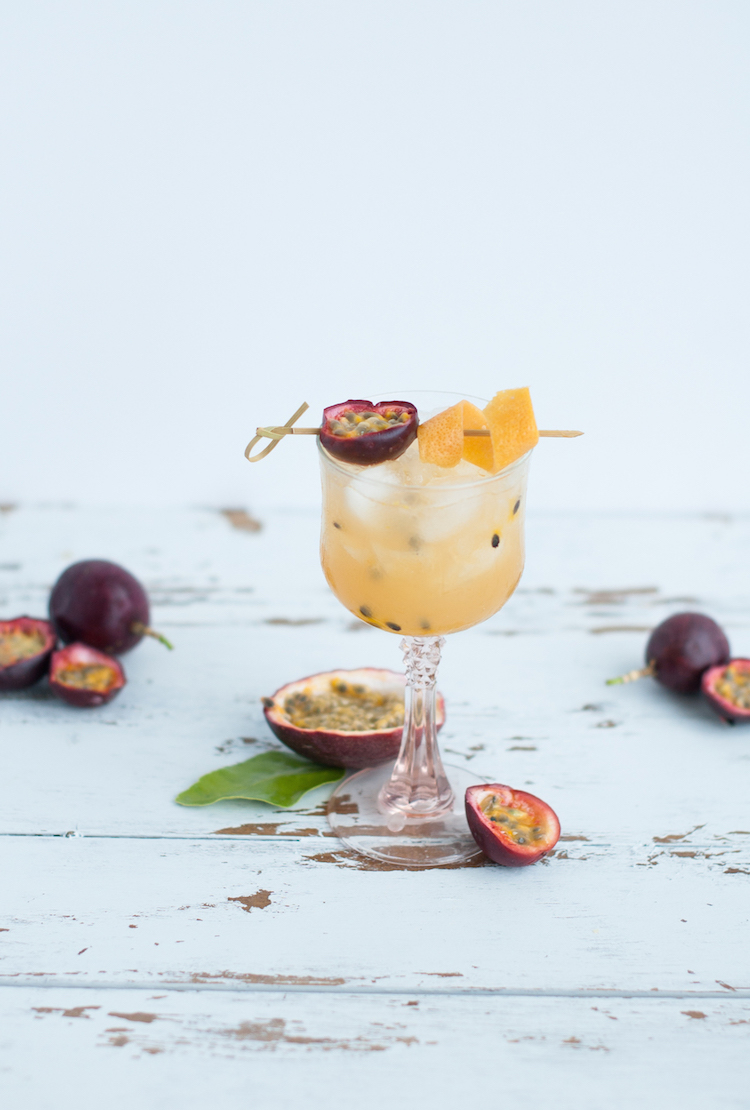 passion fruit bourbon cocktail // Craft & Cocktails for SFGirlByBay