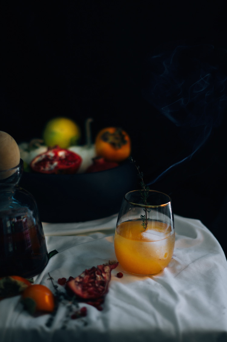 smoked thyme rye sour // craftandcocktails.co for Sfgirlbybay