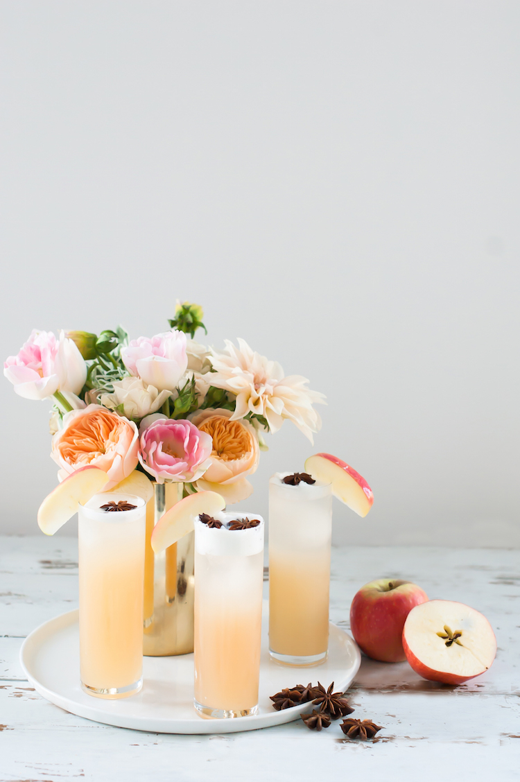 Apple Brandy Spice Fizz // craftandcocktails.co for Sugar & Cloth