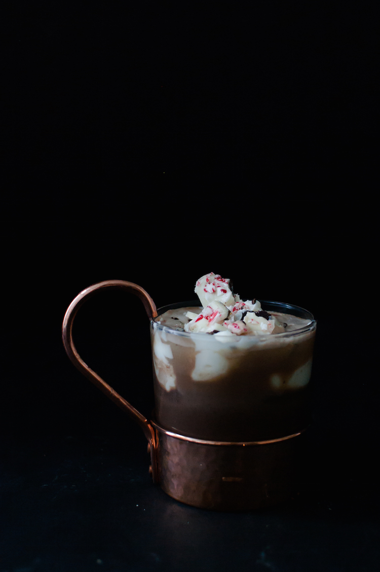 Green Chartreuse + Bourbon Hot Chocolate // Craftandcocktails.co