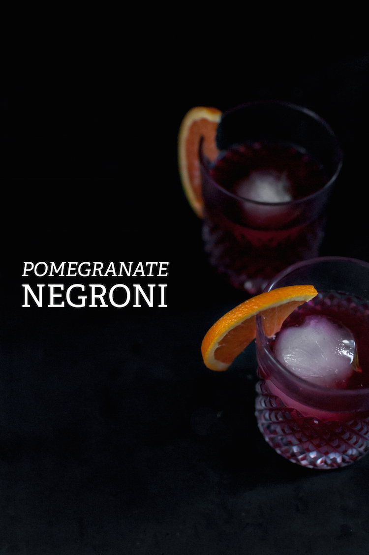 Pomegranate Negroni // Craftandcocktails.co