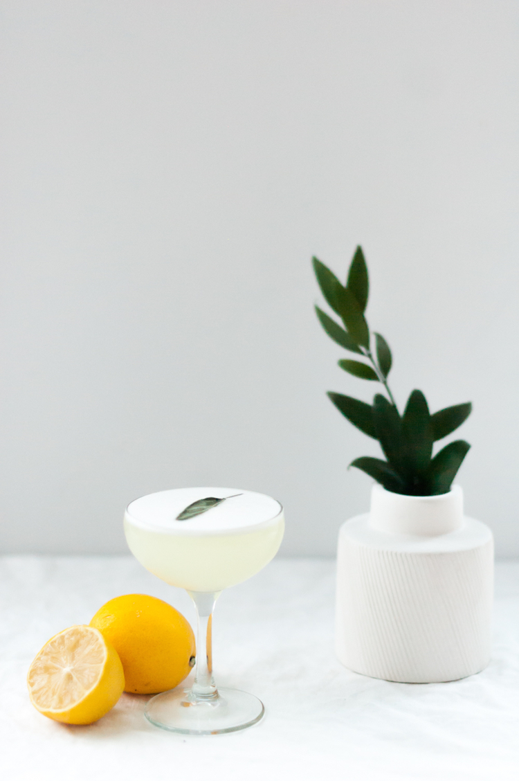 Meyer Lemon + Sage Sour // craftandcocktails.co