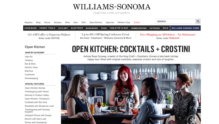 Williamsn Sonoma + Craft & Cocktails