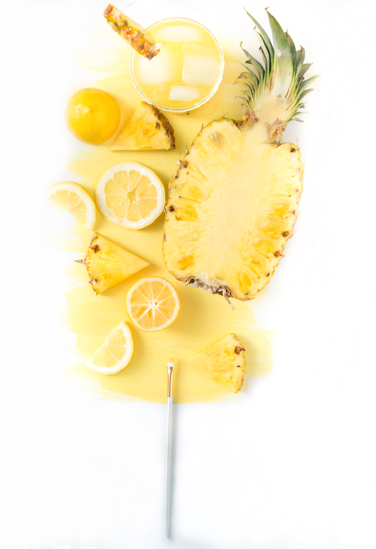 Pineapple Lemon Margarita recipe // Craftandcocktail.co Glossary of Color Margaritas for @sugarandcloth