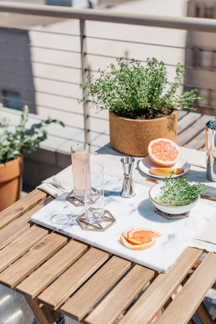 Summer Rooftop Soireé + Grapefruit Vanilla Thyme Fizz 