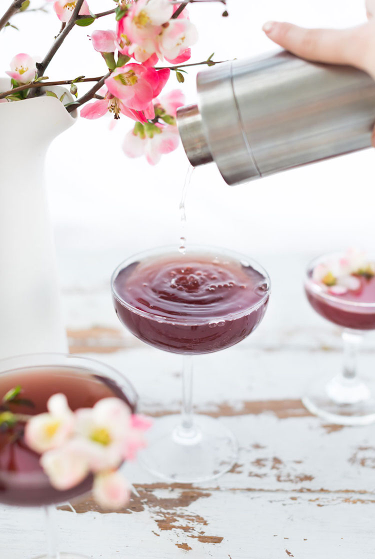 Cherry Blossom Cocktail // craftandcocktails.co for Design*Sponge