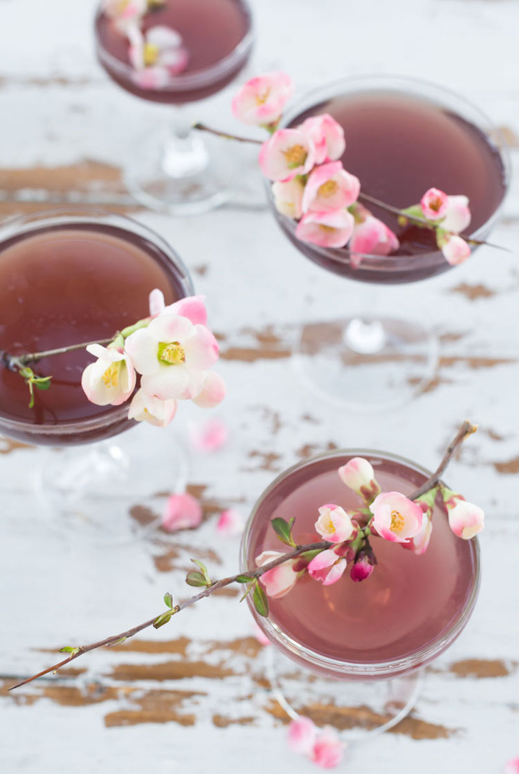 Cherry Blossom Cocktail // craftandcocktails.co for Design*Sponge