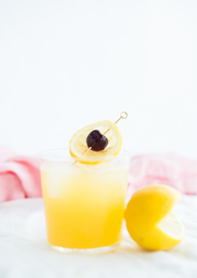 Pineapple Whiskey Sour cocktail // craftandcocktails.co