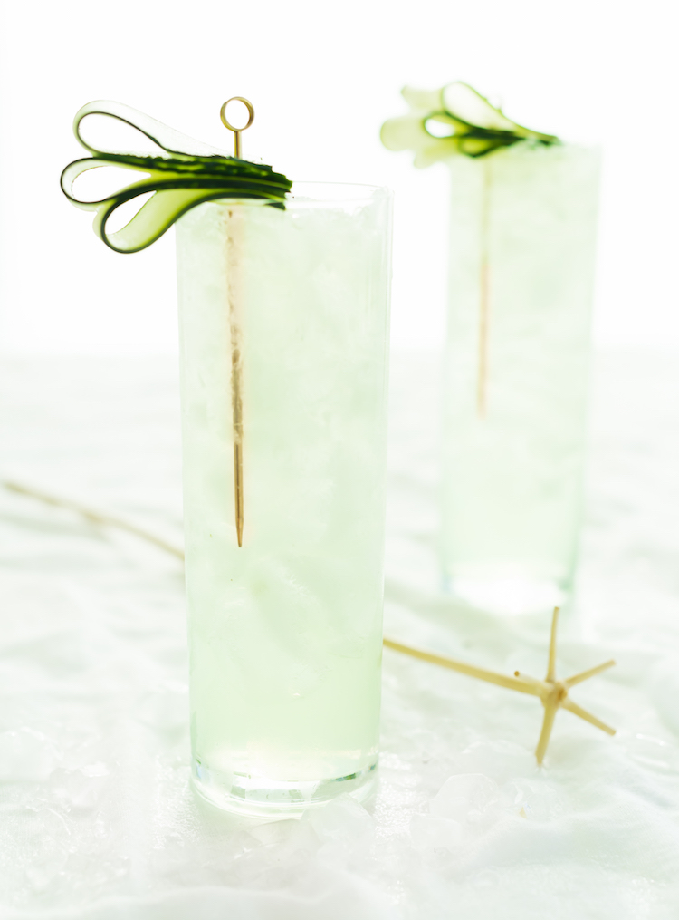 Gin Cucumber and Chartreuse Swizzle // craftandcocktails.co