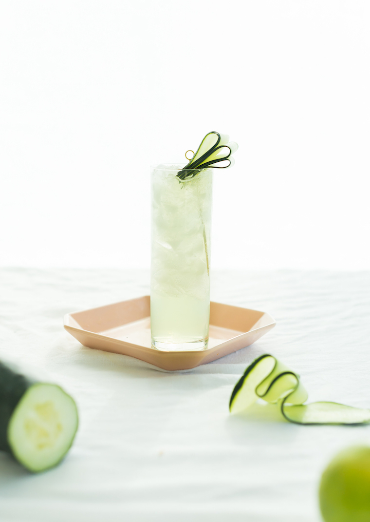 Gin Cucumber and Chartreuse Swizzle // craftandcocktails.co