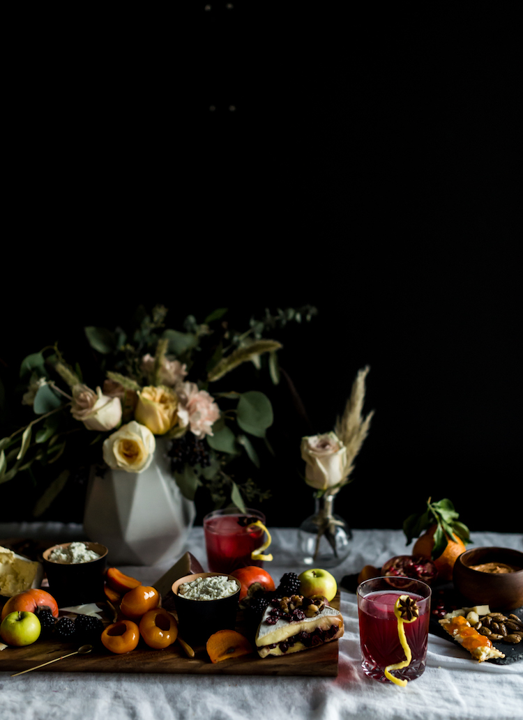 Bitter Sweet Thanksgiving cocktail with Amaro, pomegrante and apple // craftandcocktails.co