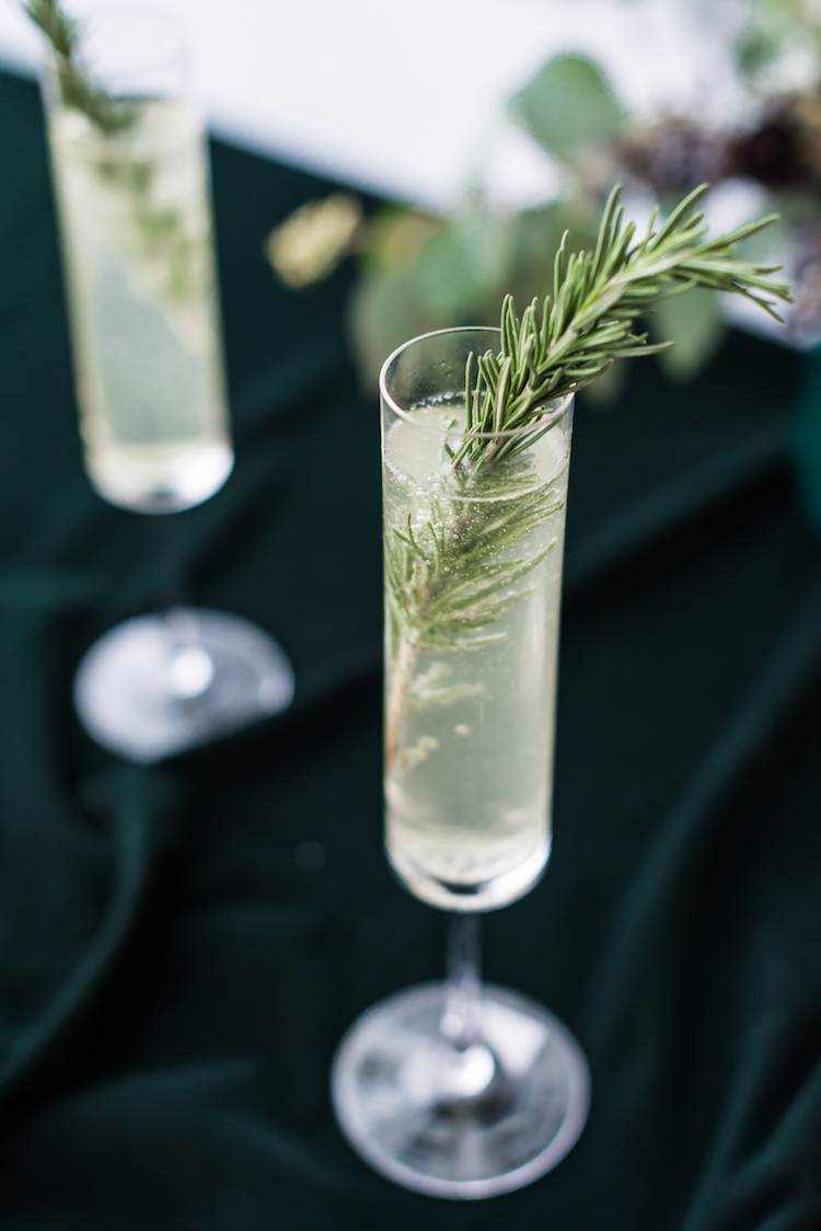Rosemary French 75 | craftandcocktails.co