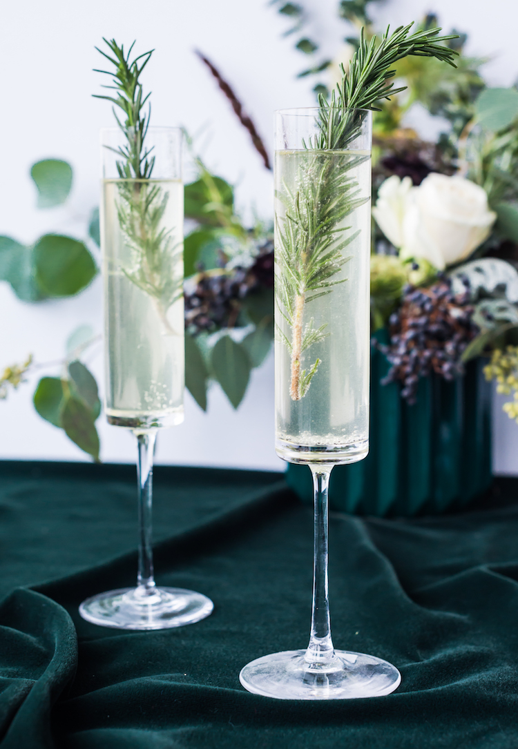 Rosemary French 75 | craftandcocktails.co