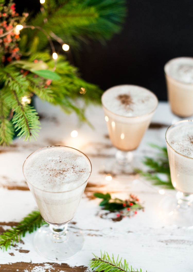 Spiked Holiday Eggnog // Craftandcocktails.co