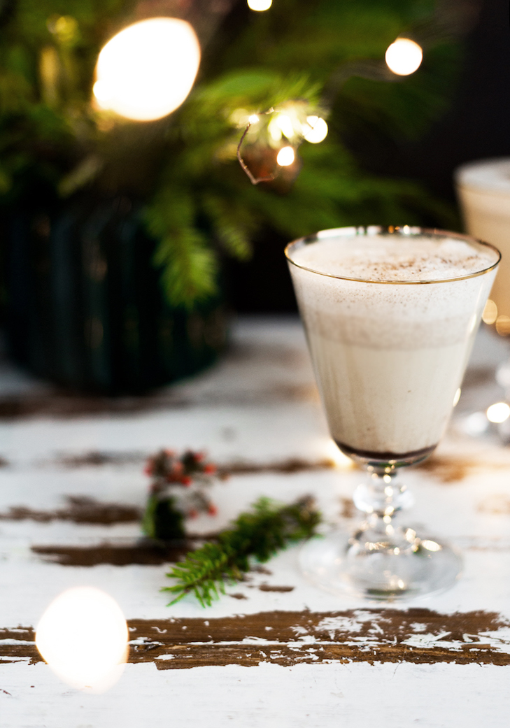 Spiked Holiday Eggnog // Craftandcocktails.co