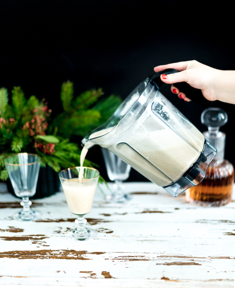 Spiked Holiday Eggnog // Craftandcocktails.co