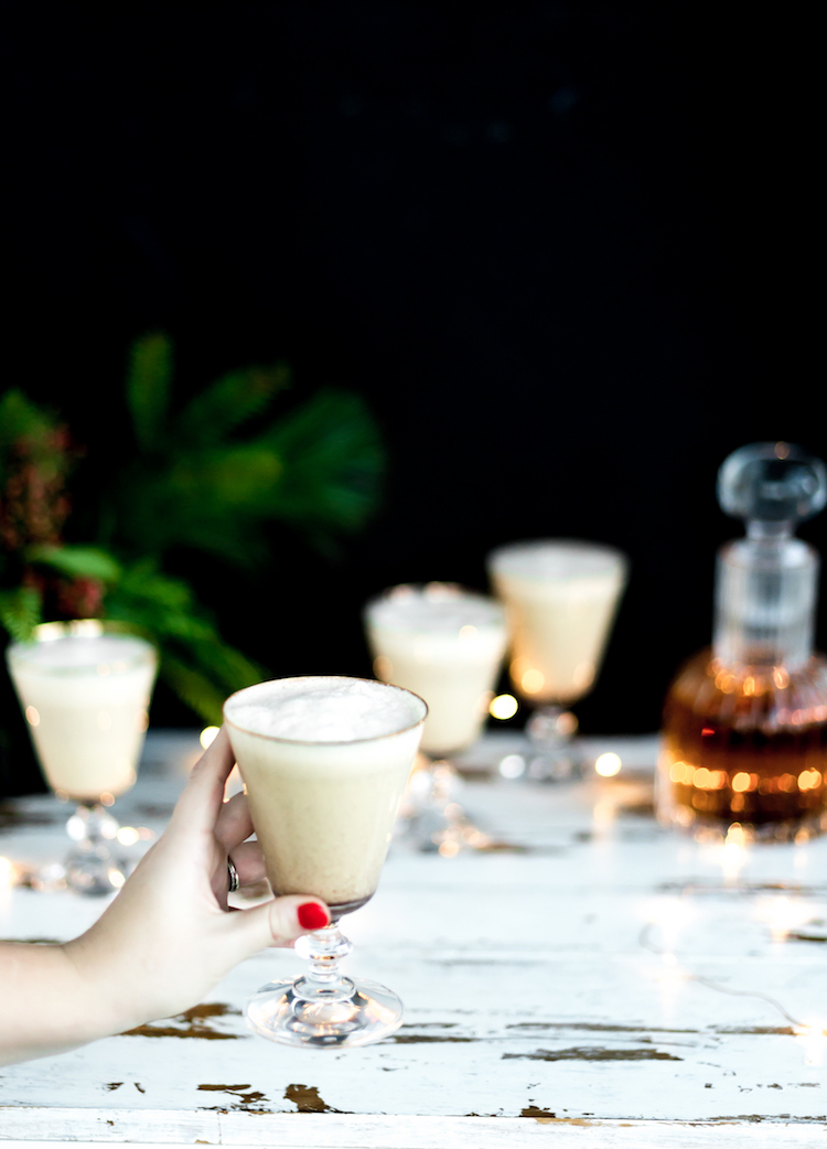 Spiked Holiday Eggnog // Craftandcocktails.co