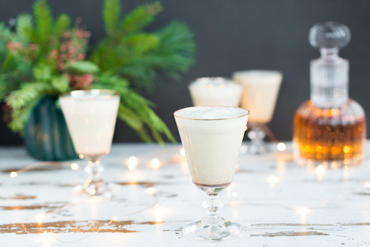 Spiked Holiday Eggnog // Craftandcocktails.co