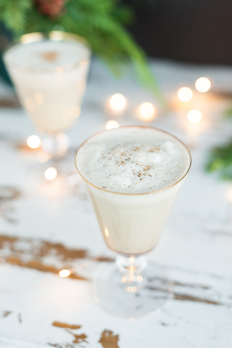 Spiked Holiday Eggnog // Craftandcocktails.co