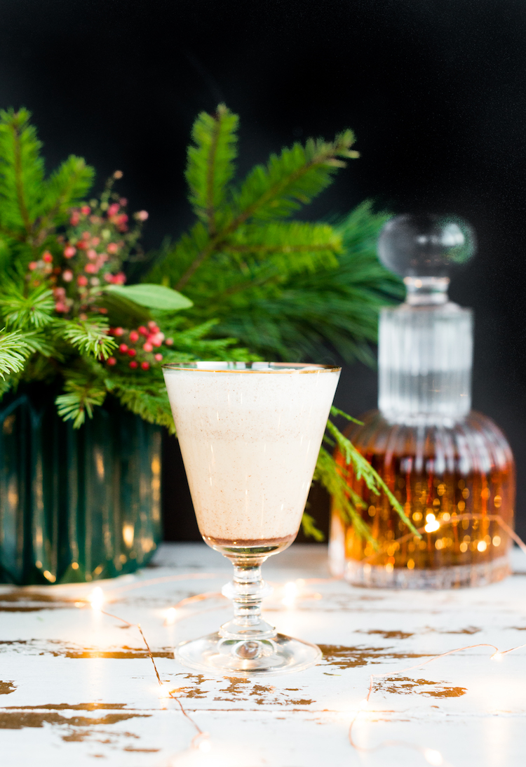 Spiked Holiday Eggnog // Craftandcocktails.co