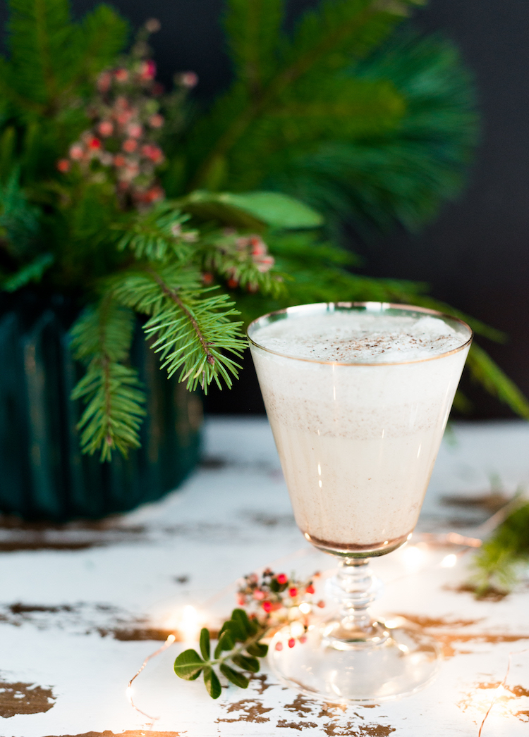 Spiked Holiday Eggnog // Craftandcocktails.co