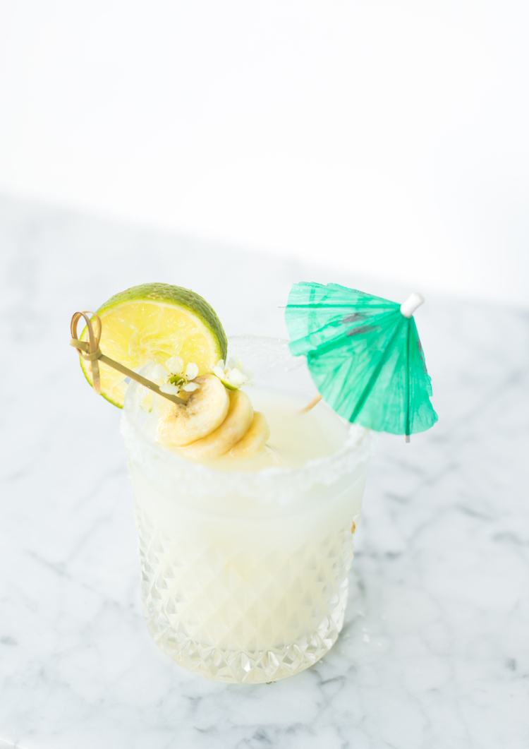 Banana Coconut Margarita | recipe on Craftandcocktails.co