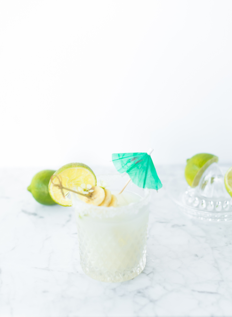 Banana Coconut Margarita | recipe on Craftandcocktails.co