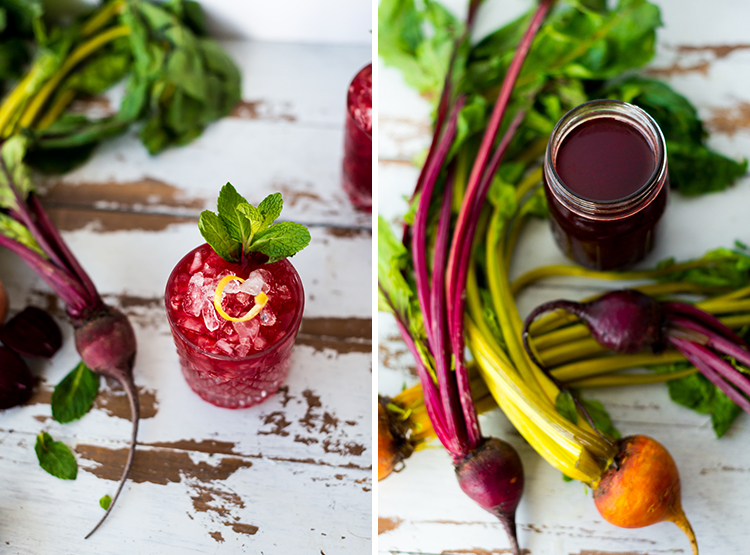 Boozy Beet Shrub Cocktail | recipe on Craftandcocktails.co