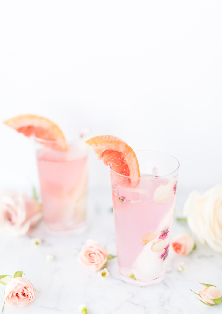 Smoking Rose Paloma cocktail with Q drinks grapefruit| Craftandcocktails.co