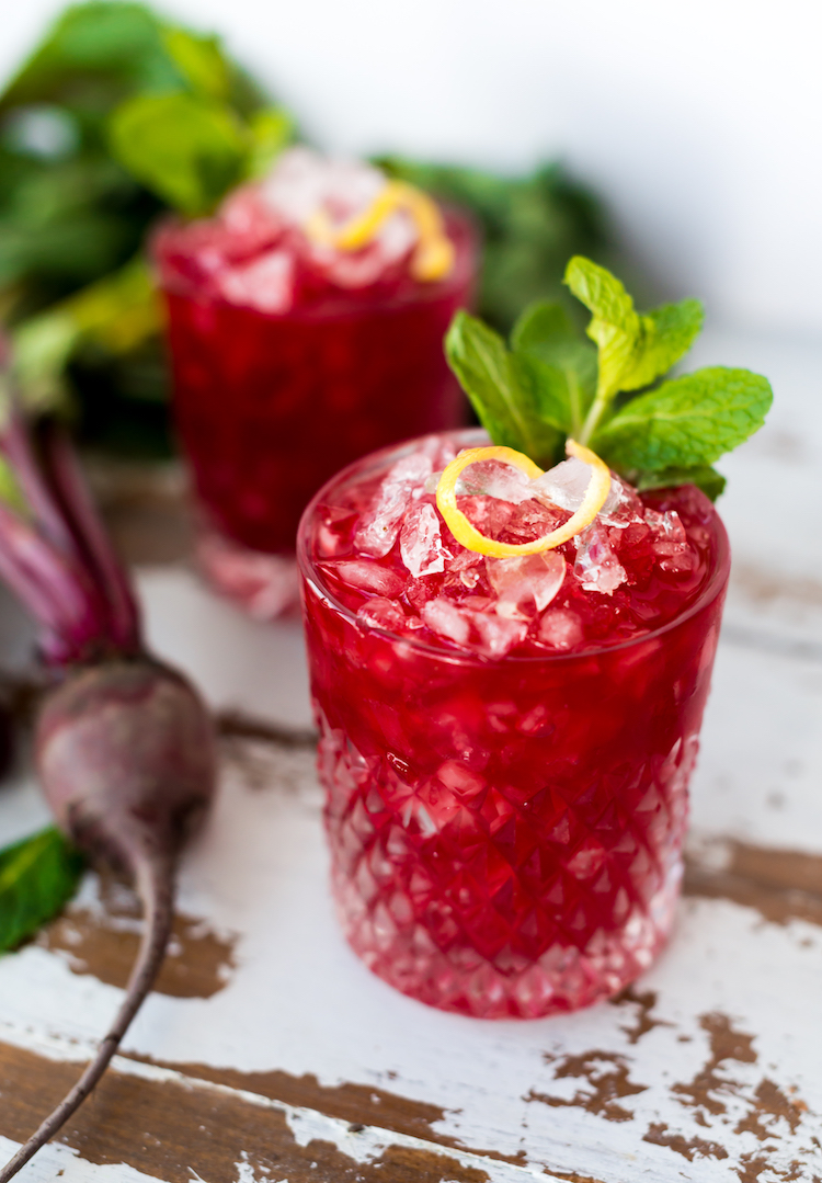 Boozy Beet Shrub Cocktail | recipe on Craftandcocktails.co