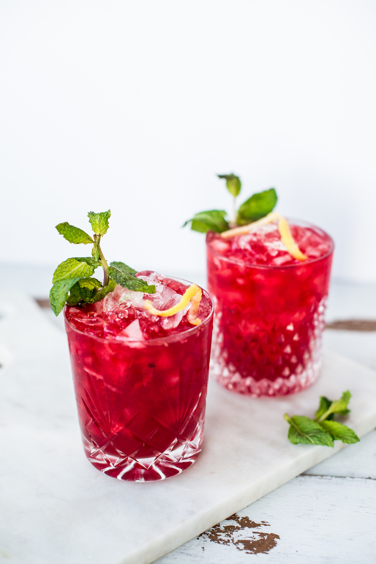 Boozy Beet Shrub Cocktail | recipe on Craftandcocktails.co