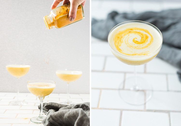 Golden Milk Turmeric Cocktail // Get the recipe on Craftandcocktails.co