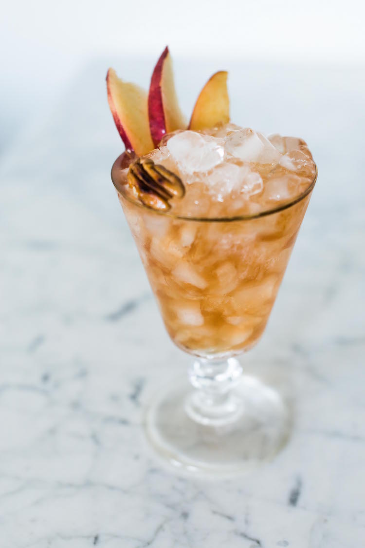 Bitter Pecan Peach Dandy cocktail | recipe on Craftandcocktails.co