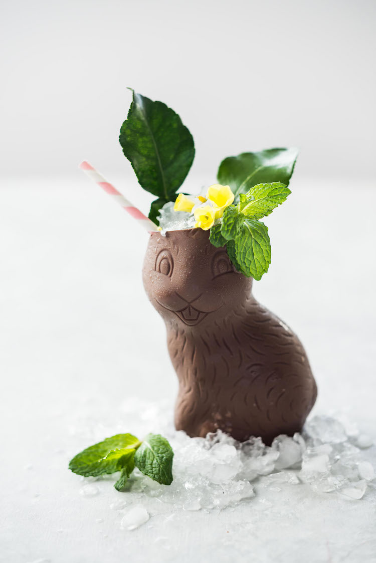 Easter on Easter Island, Chocolate Bunny Cocktail | recipe on Craftandcocktails.co