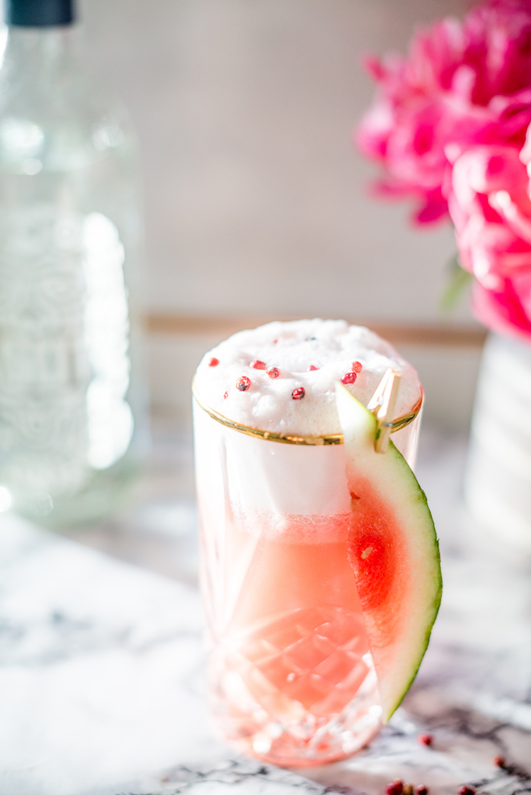 Strawberry Watermelon Pinkpeppercorn Tequila Fizz