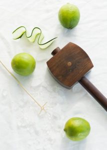 Lewis bag and mallet for Gin Cucumber and Chartreuse Swizzle // craftandcocktails.co