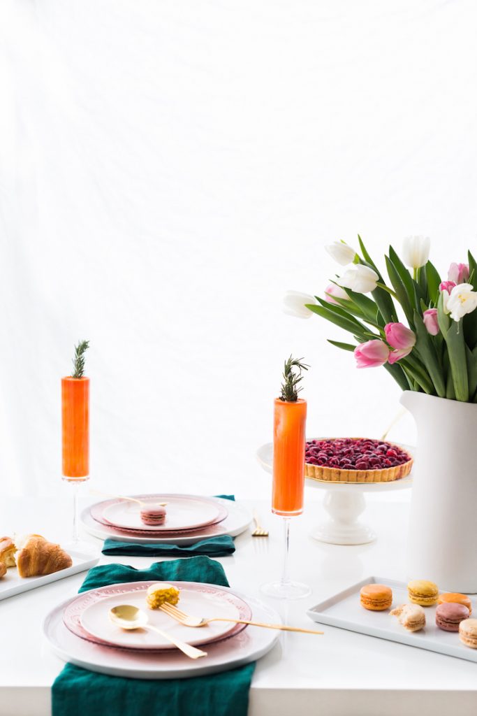 Easter Brunch Tips + Carrot Ginger Mimosa Cocktail - Craft and Cocktails