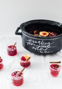 Crockpot cocktail Cranberry Pom Mulled Wine | recipe on Craft & Cocktails