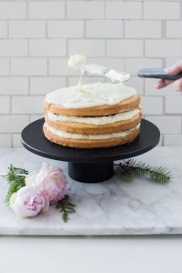 Coconut Cake with Coconut Cream Cheese and Rum Salted Caramel | recipe on Craft & Cocktails