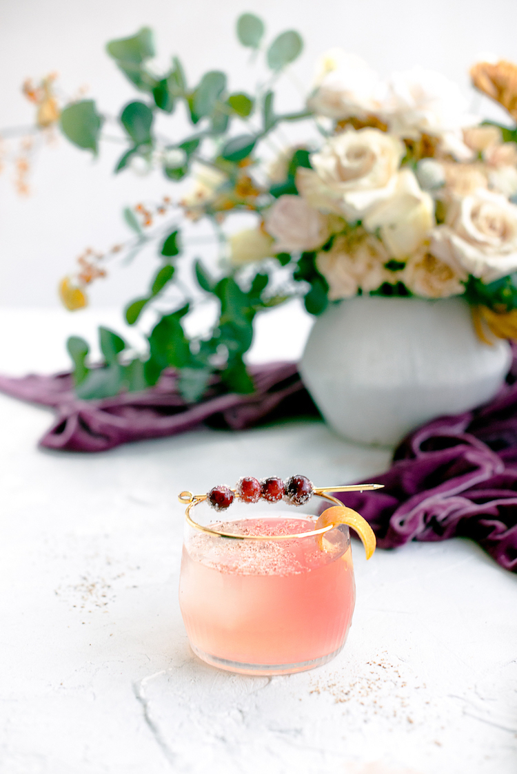 Cranberry Spiced Clarified Milk Punch - Craft and Cocktails