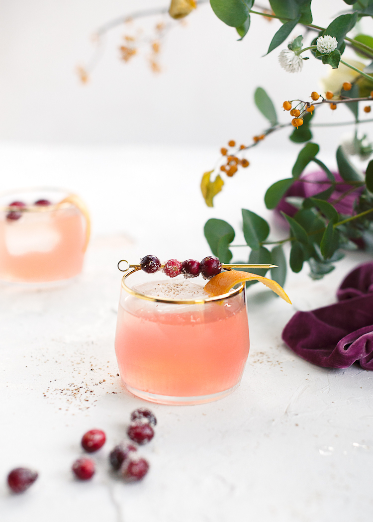 Cranberry Spiced Clarified Milk Punch - Craft and Cocktails