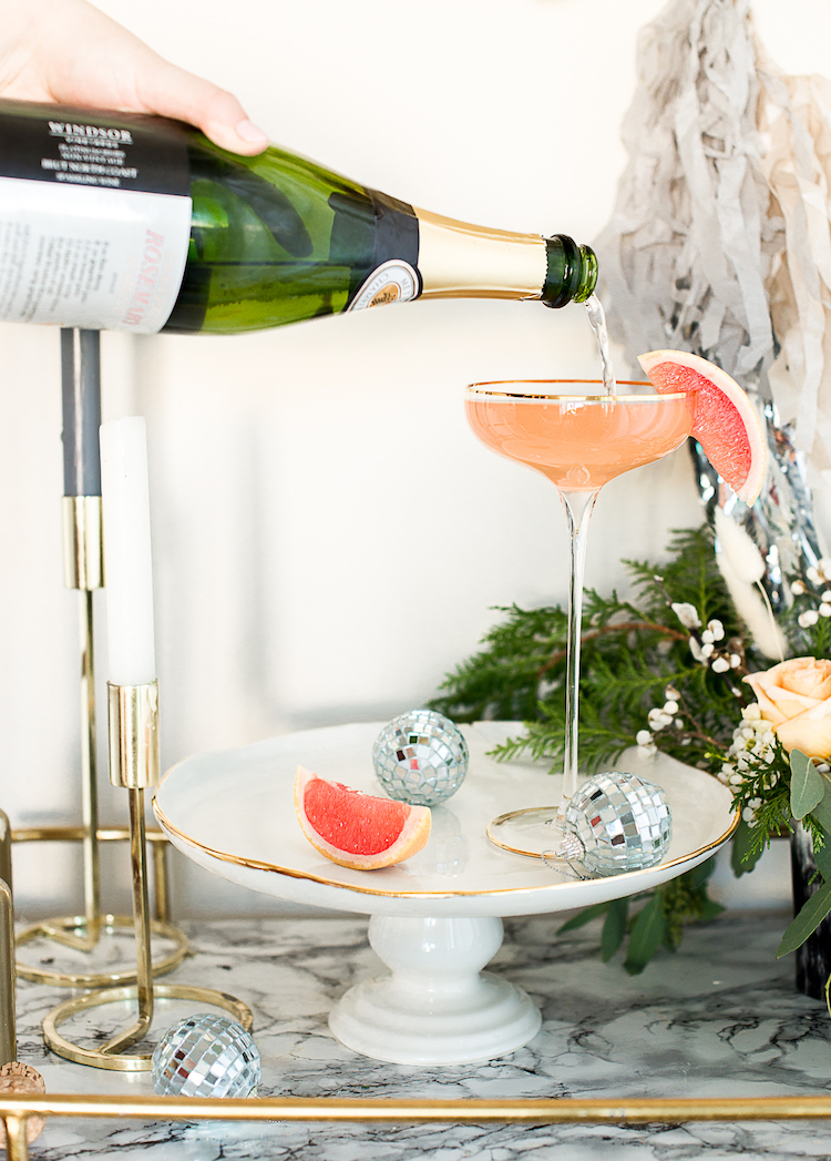 Grapefruit Rosé Sparkler, Wine Cocktail Recipe