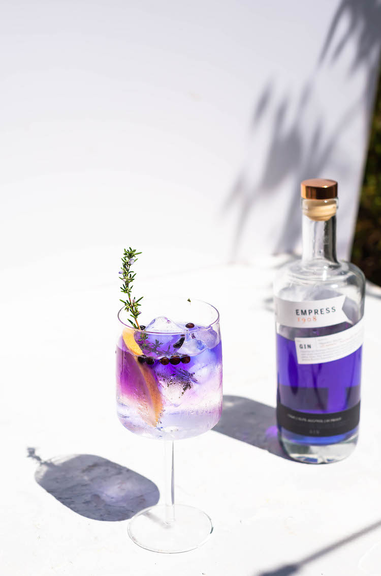Butterfly Pea Flower Gin & Tonic with Empress gin recipe