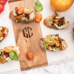 Tomato Pepper Toasts with Whipped Basil Goat Cheese